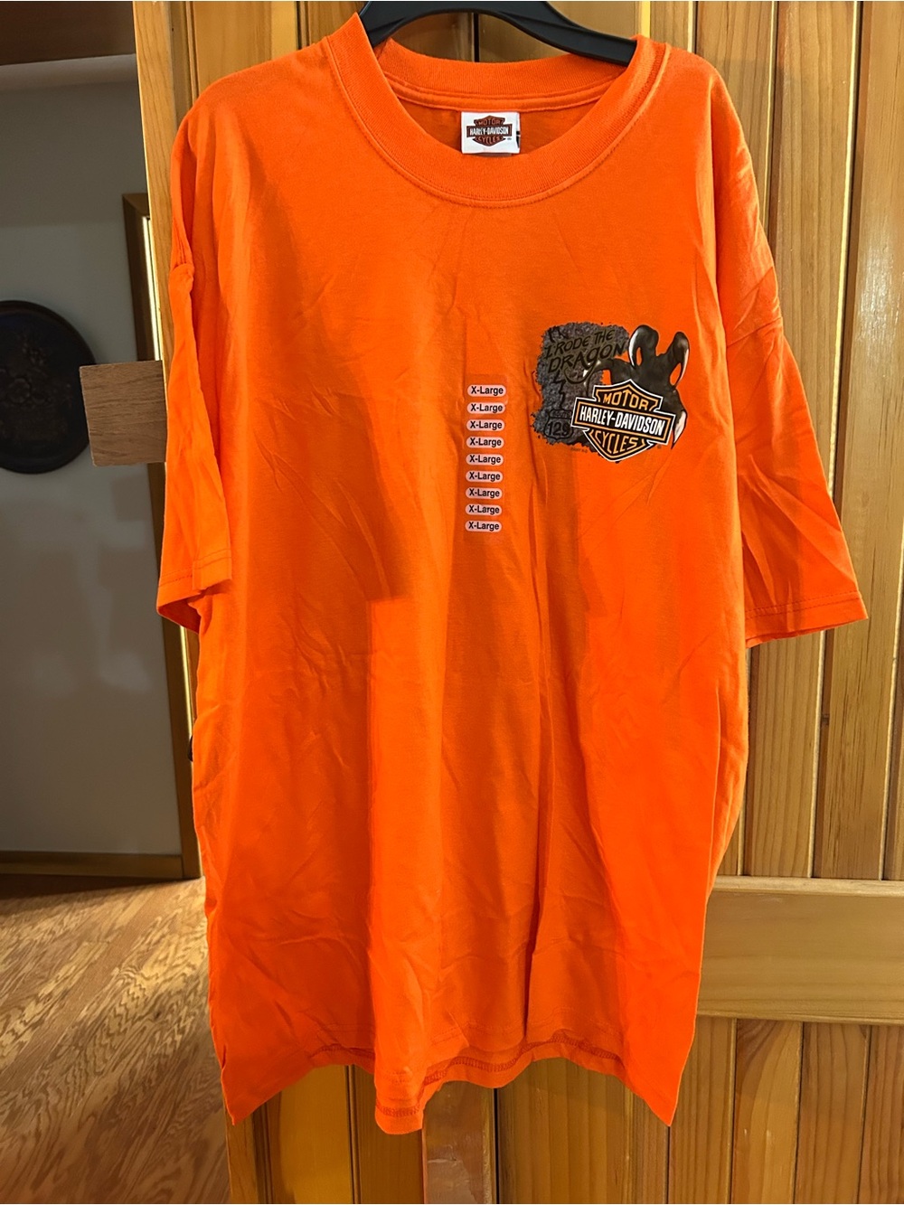 2007 Harley Davidson Smoky Mountain Dragon Route 129 T Shirt XL Made in USA NOS